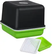 WEKADRIN 1Set Sprouter Tray with Lid Practical Hydroponic Plant Nursery Pot for Easy Germination Capacity for Beans Seeds for Home Gardening