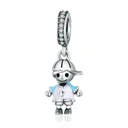 Silver plating Couple Boy Pendant Charm Fit Charm Bracelet DIY Jewelry