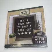 LETTER BOARD 10” X 10" WOOD FRAMED CHALK BOARD NEW IN BOX