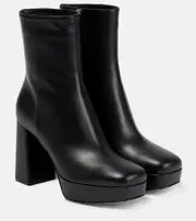 [Gianvito Rossi] Gianvito Rossi Leather platform ankle boots AU 9 black