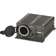 5A 24V-12V Black Converter w/ Dual USB Ports Charger for Car Cigarette Lighter