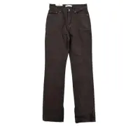 Zara Jeans Womens 6 Brown Sweet Mocha 90s Slim Split Hem High Rise Pants NWT