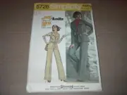 Vtg Simplicity Pattern 5726 Misses' Jiffy Knit Unlined Jacket and Pants 12 Unc