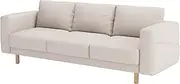 [HomeTown Market] Durable Fabric Three 3 Seat Sofa Cover Replacement Custom Made Compatible with IKEA Norsborg Sofa Couch Slipcover (Polyester Beige)