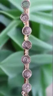 Antique Czech Luster Glass Button Bracelet