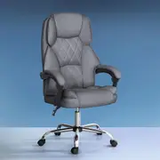 Artiss Executive Office Chair Computer Gaming Chairs Recliner Grey