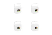4PK Lemon & Lime Keep Fresh Storer Portable Square Container with Handle 7L