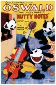 Nutty Notes Poster Center Oswald The Lucky Rabbit 1929 Old Movie Photo