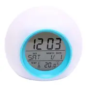 Liquid Ears Colour Changing Glow Light Alarm Clock w/ Temperature Display