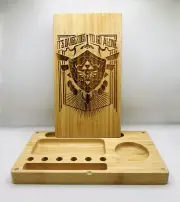 Legend of zelda laser engraved magnet back flip style rolling tray custom gift