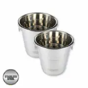 Home Master [2PK] Wine Ice Bucket Stainless Steel Occasions Restaurant Hotels