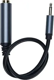 Zopsc 6.35mm Female Jack to 3.5mm Male Sound Cable, Upgrade Single Channel Headphone Extension Cord for Headphones Amplifiers Guitar Mixers