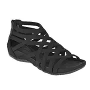 Nevenka Womens Roman Sandals Wedge Open Toe Flats with Back Zipper-3