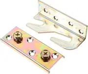PRETYZOOM 4Pcs Heavy Duty Zinc Plated Snap Connectors for Bed Rail Brackets Sturdy Wood Bed Fitting Hardware for Frame Repair Assembly Compatible with Headboards