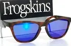 NEW Oakley Frogskins Matte Brown Tortoise POLARIZED Galaxy Blue Sunglass 9013