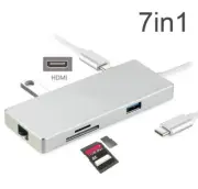 Type C to USB 3.0 HUB Card Reader HDMI Video Adapter Gigabit Ethernet fr Macbook