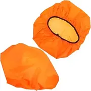 SWOOMEY 2pcs Toilet Seat Waterproof Cover Shock-Absorbing Foot Pads Empty Fillable Globe Green Toilet Cover Globs Globe Jar with Cap Globe Candy Jar Outdoors Cover Cup Lid Orange Polyester