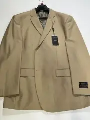 Mens Angelo Rossi Tan Hand Tailored Two Button Sport Coat 50R NEW
