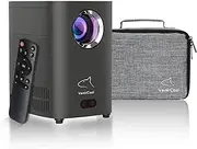 VenirCool Projector Q3 Standard 550 ANSI/8000 ISO LUMEN Android 11 1080P 4k Support FHD Display - Wifi & Bluetooth Mini Smart Projector for Home Theater & Outdoor Movies with Portable Ceiling Mount