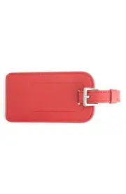 ROYCE New York Leather Luggage Tag in Red at Nordstrom One Size