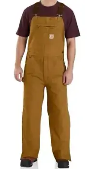 Carhartt Men's Bib Overalls - Brown Size M Regular OR4031-M