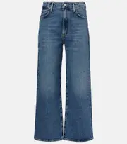 [Agolde] Agolde Harper Crop mid-rise wide-leg jeans S blue