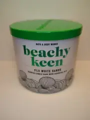 Bath & Body Works *Beachy Keen* Fiji White Sands Candle New In Box 14.5oz