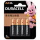 DURACELL 金頂 鹼性 3號 AA 電池 4顆入 /卡裝