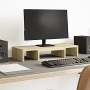 vidaXL Monitor Stand Adjustable Sonoma Oak 23.6x9.4x4.1" Engineered Wood