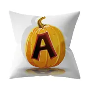 Halloween Series Letter Printing Throw Pillow Cover for Home Living Room Sofa Decor A_45*45cm