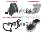Royal Enfield "Footpegs, Sumpguard, Flyscreeen & Engine Guard" For Meteor 350cc (for: Royal Enfield)