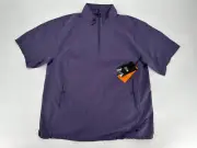 NWT Mountain Hardwear 1/4 Zip Short Sleeve Shirt Women's Size Large Purple