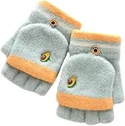 [Holibanna] White Toddler Gloves Boys and Girls Winter Grip Gloves Warm Mitten Set 1 Pair Random Style