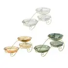 3 Tier Caddy Serving Platter Condiment Tray for Nuts Appetizer Wedding