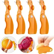 Orange Peeler, 4Pcs Orange Peeler, Lemon Orange Zesters, Citrus Peeler Orange Peeler, Fruit Peeler, Orange Peeler, Kitchen Gadget, Citrus Zester