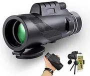 High Power 40X60 High Power Monocular for Adults, High Definition Waterproof Monoculars Scope with Smartphone Adapter & Tripod, M