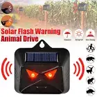 Solar Power Animal Repeller Ultrasonic Outdoor Pest Mice Snake Deer Repellent AU