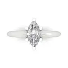 1CT Marquise Sapphire Wedding Bridal Promise Engagement Ring 14k White Gold