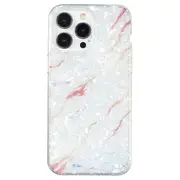 For iPhone 15 Pro Protective Phone Case Marble Shell Pattern IMD TPU Phone Cover Marble