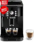 Magnifica S auto coffee machine with milk frother, 4 recipes,temp control,black.