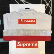 SUPREME 2 TONE 3M REFLECTIVE HALF ZIP SWEATSHIRT (RED) (SMALL) SS16 ARABIC TEE