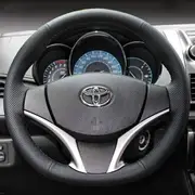 豐田方向盤套真皮手縫 WISH RAV4 VIOS ALTIS CAMRY YARIS 汽車方向盤套 w0214