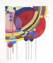 Danji /Frank Lloyd Wright March Balloons Handpainted Needlepoint Canvas 07