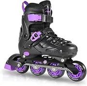 Adjustable Children's Inline Skates for Girls with Light Up Wheels, Roller Skates Blades for Youth Children Indoor & Outdoor Beginners