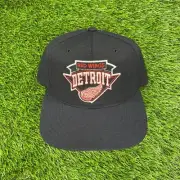 NEW Vintage 90s Detroit Red Wings by AMERICAN NEEDLE Snapback WOOL Hat Cap NHL