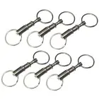 6 Pieces Double Ring Keys Ring Unique Separate Removable Clasp Birthday Gifts