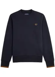 Fred Perry Logo-embroidered Cotton Sweatshirt - Navy - M M