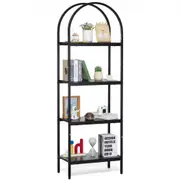 VEVOR Metal Bookshelf Rustic Bookshelf 4-Tier for Living room Bedroom & Office