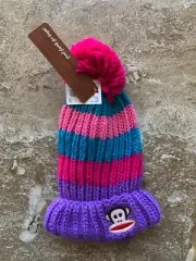 Paul Frank Clothing Kids Beanie Striped Chunky Knit Hat one size