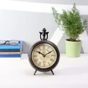 Antique Wooden Desk Clock Vintage Style Victorian Table Clock Home Decor